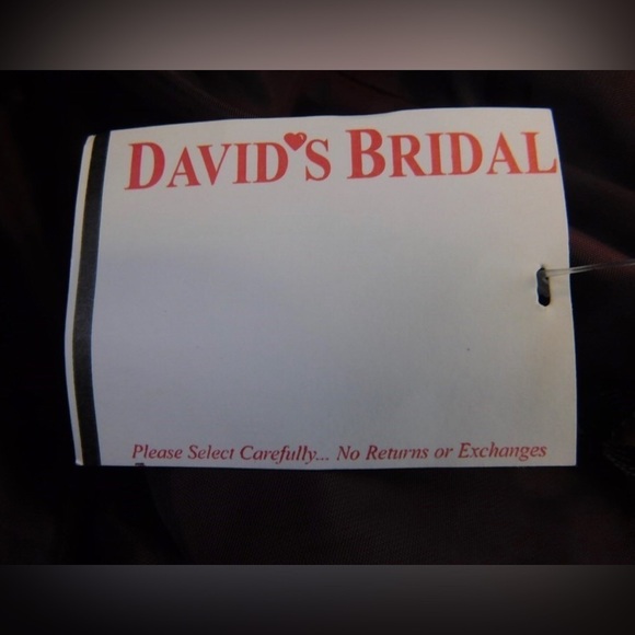 David's Bridal Pink/Purple Strapless Side Ruche Dress, Size: 3 - Picture 9 of 10